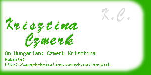 krisztina czmerk business card